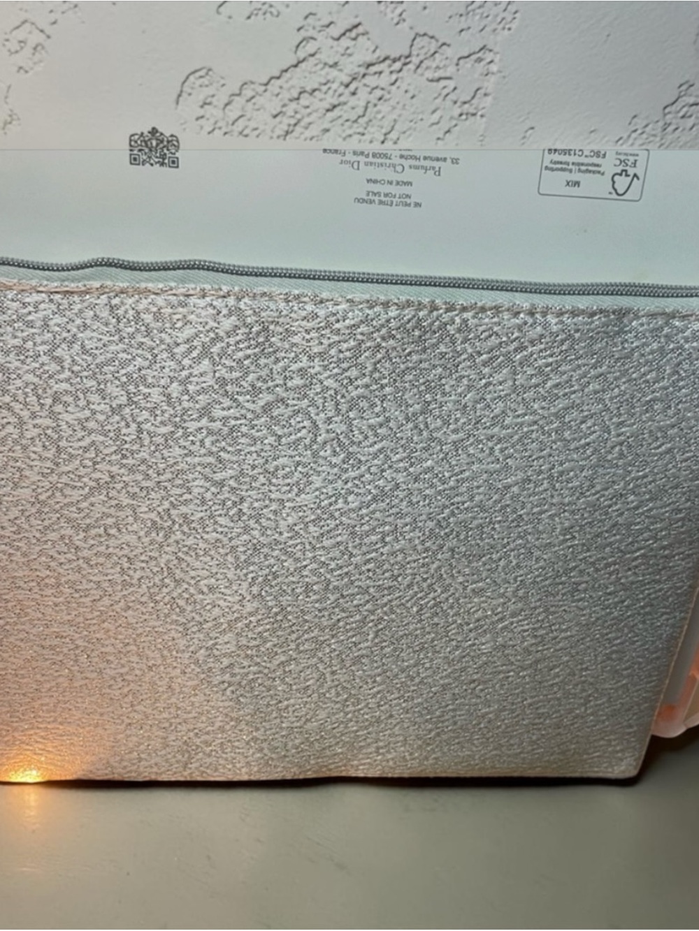NIB Dior Beauty Silver Shimmer Cosmetic Pouch Bag Velvet Dustbag Star Charm - Picture 2 of 11